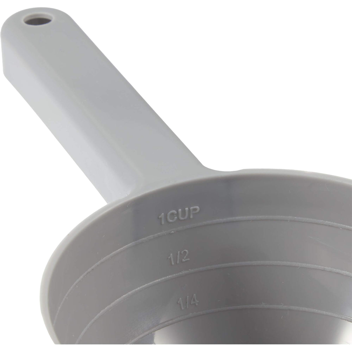 ChowTime Pet Food Scoop with Measuring Marks - Gray - Detail