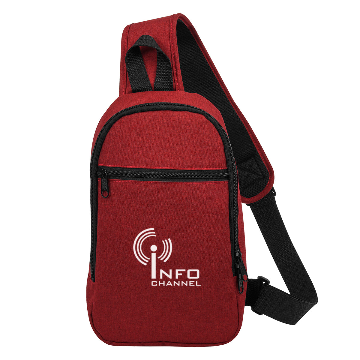 Chris Sling Bag, Crossbody - Red - Silk Screen