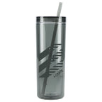 Chroma Skinny Tumbler in Recycled Acrylic, 16 oz - Black - Front 2