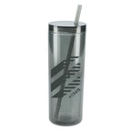 Chroma Skinny Tumbler in Recycled Acrylic, 16 oz - Black - Front