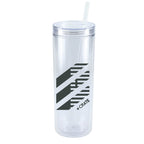 Chroma Skinny Tumbler in Recycled Acrylic, 16 oz - Clear - Front