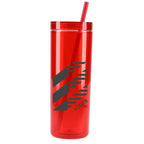 Chroma Skinny Tumbler in Recycled Acrylic, 16 oz - Red - Front 2