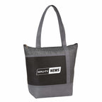 Chrome Non-Woven Lunch Cooler for 9 Cans Full Color - Black - Photo