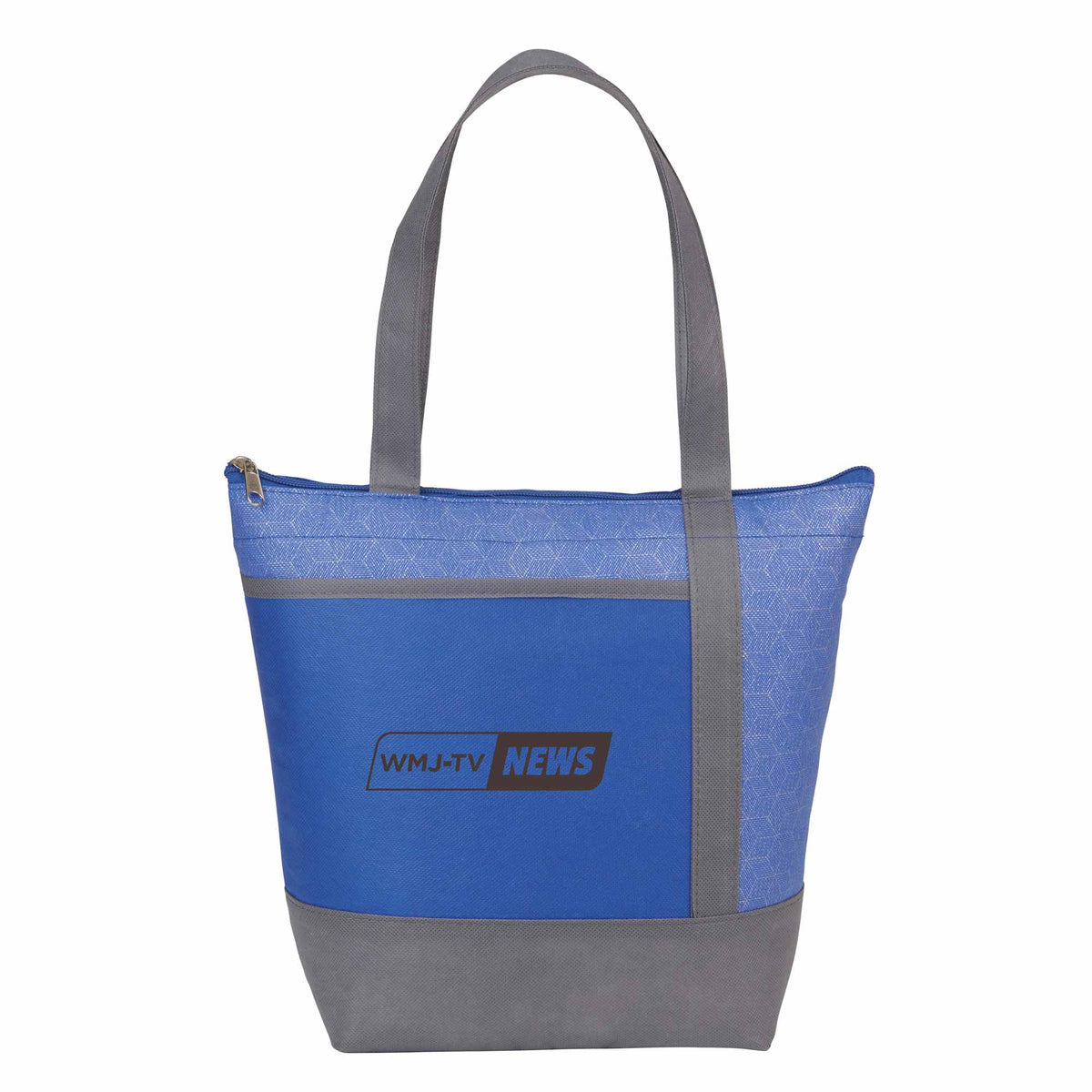 Chrome Non-Woven Lunch Cooler for 9 Cans - Royal - Front
