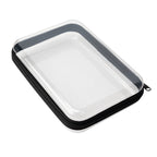 Claire Hard Case with Zip - Clear with Black - Detail