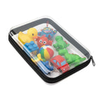 Claire Hard Case with Zip - Clear with Black - Inuse1