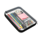Claire Hard Case with Zip - Clear with Black - Inuse2