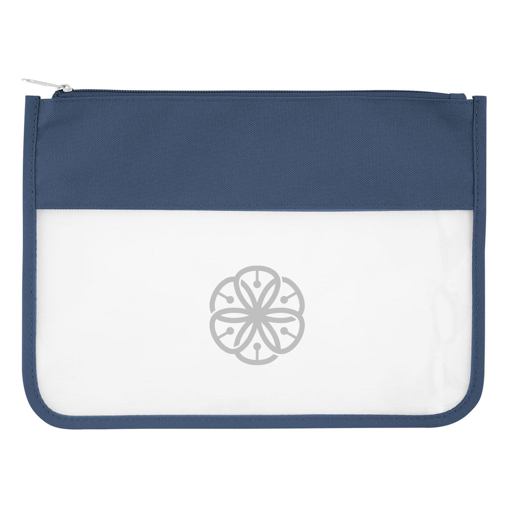 Clarice Toiletry Bag in EVA - Navy - Silk Screen