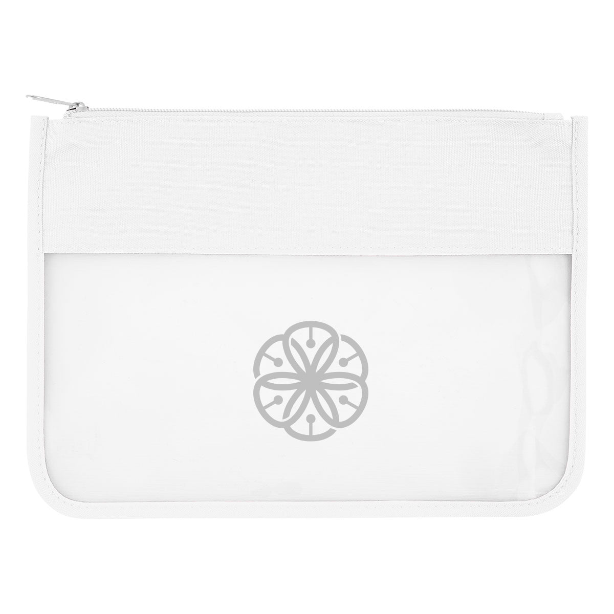 Clarice Toiletry Bag in EVA - White - Silk Screen