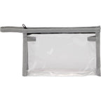 Claro Clear Toiletry Bag with Accent Trim - Gray - Back