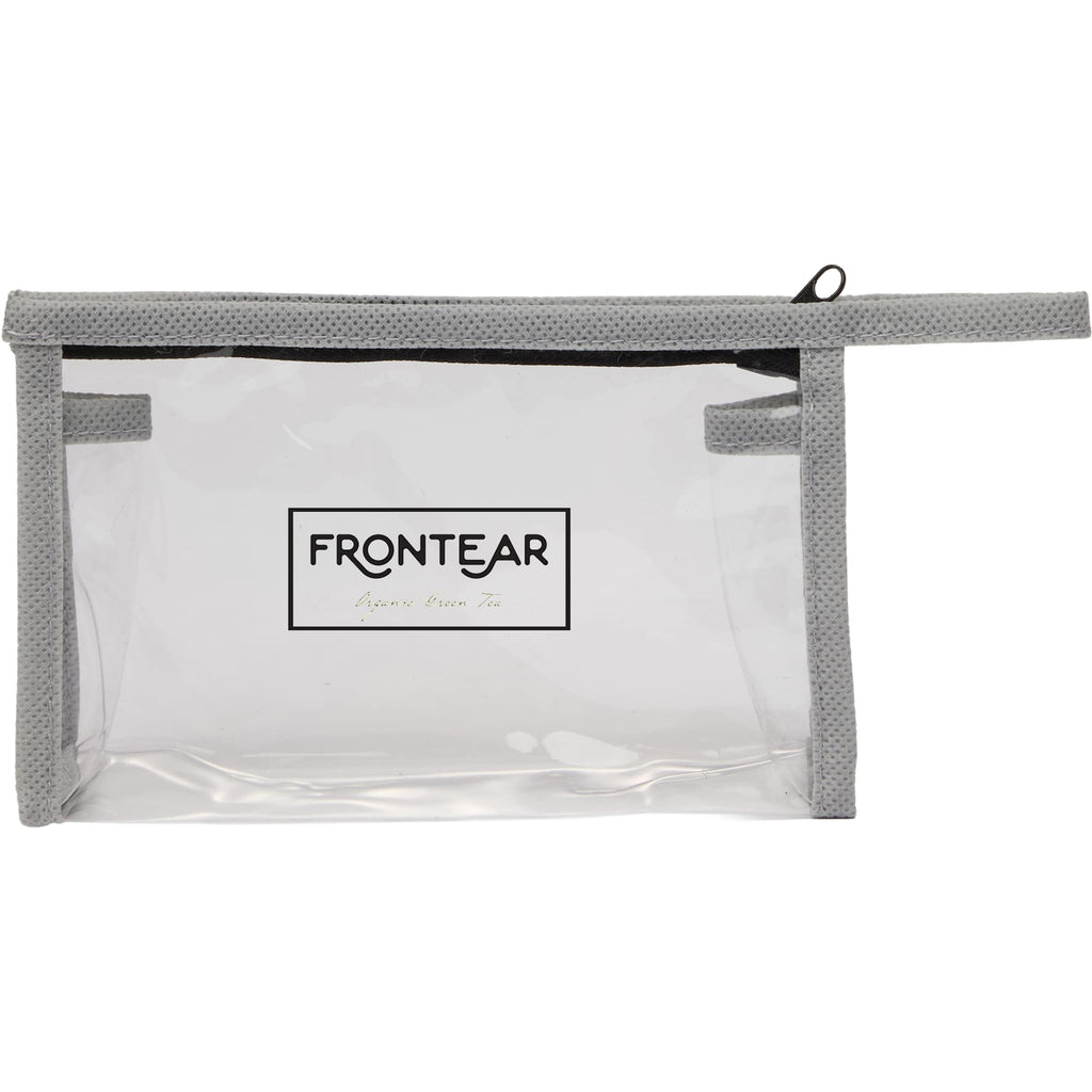 Claro Clear Toiletry Bag with Accent Trim - Gray - Front