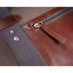 Classic Cotton Canvas Duffel Bag with Clip Down Sides, 20 Inches Debossing - Gray - Photo 3