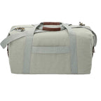 Classic Cotton Canvas Duffel Bag with Clip Down Sides, 20 Inches Debossing - Light Gray - Back