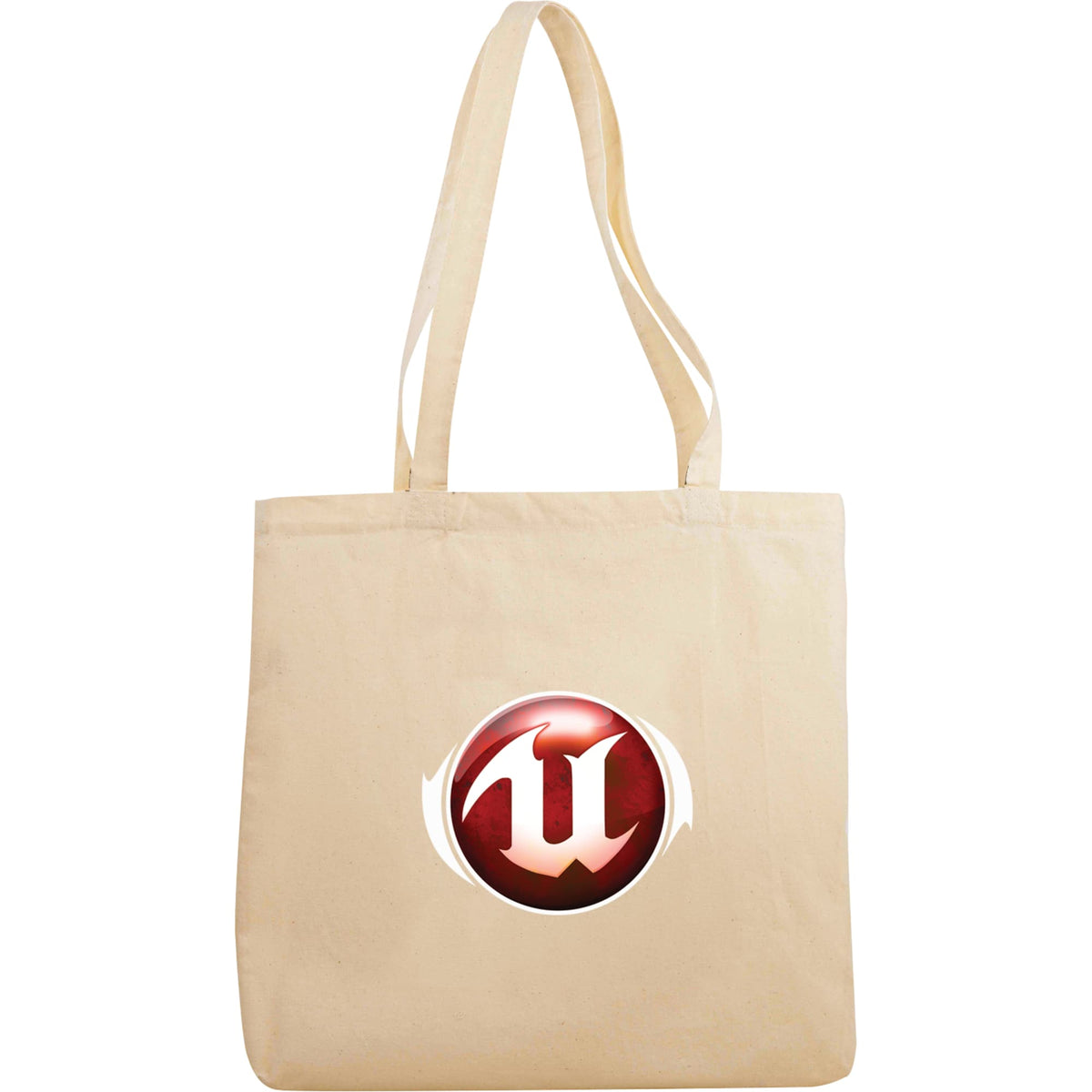 Classic Cotton Canvas Meeting Tote, 6 oz Transfer - Natural - Front 2