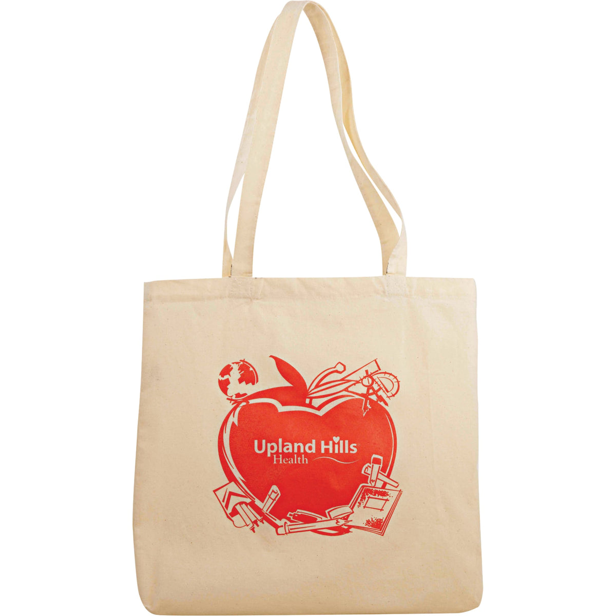 Classic Cotton Canvas Meeting Tote, 6 oz Transfer - Natural - Front