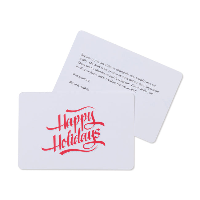 Classic Happy Holidays Card, 6 x 4 Inches Full Color