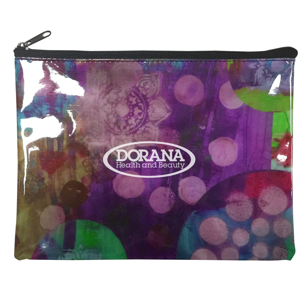 Clear Cosmetic Bag with a Full Color Lining