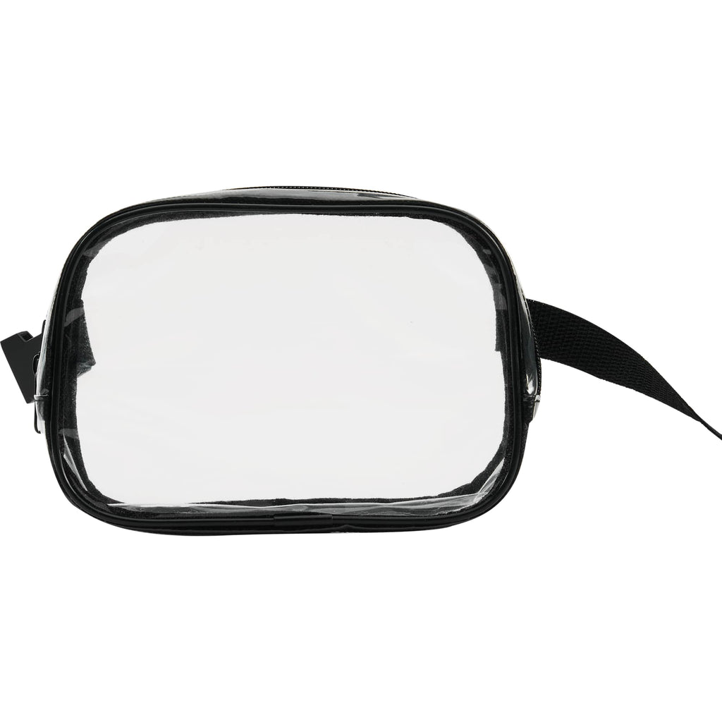 Clear Crossbody Pack for Stadiums and Concerts - Black - Back