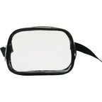 Clear Crossbody Pack for Stadiums and Concerts - Black - Back