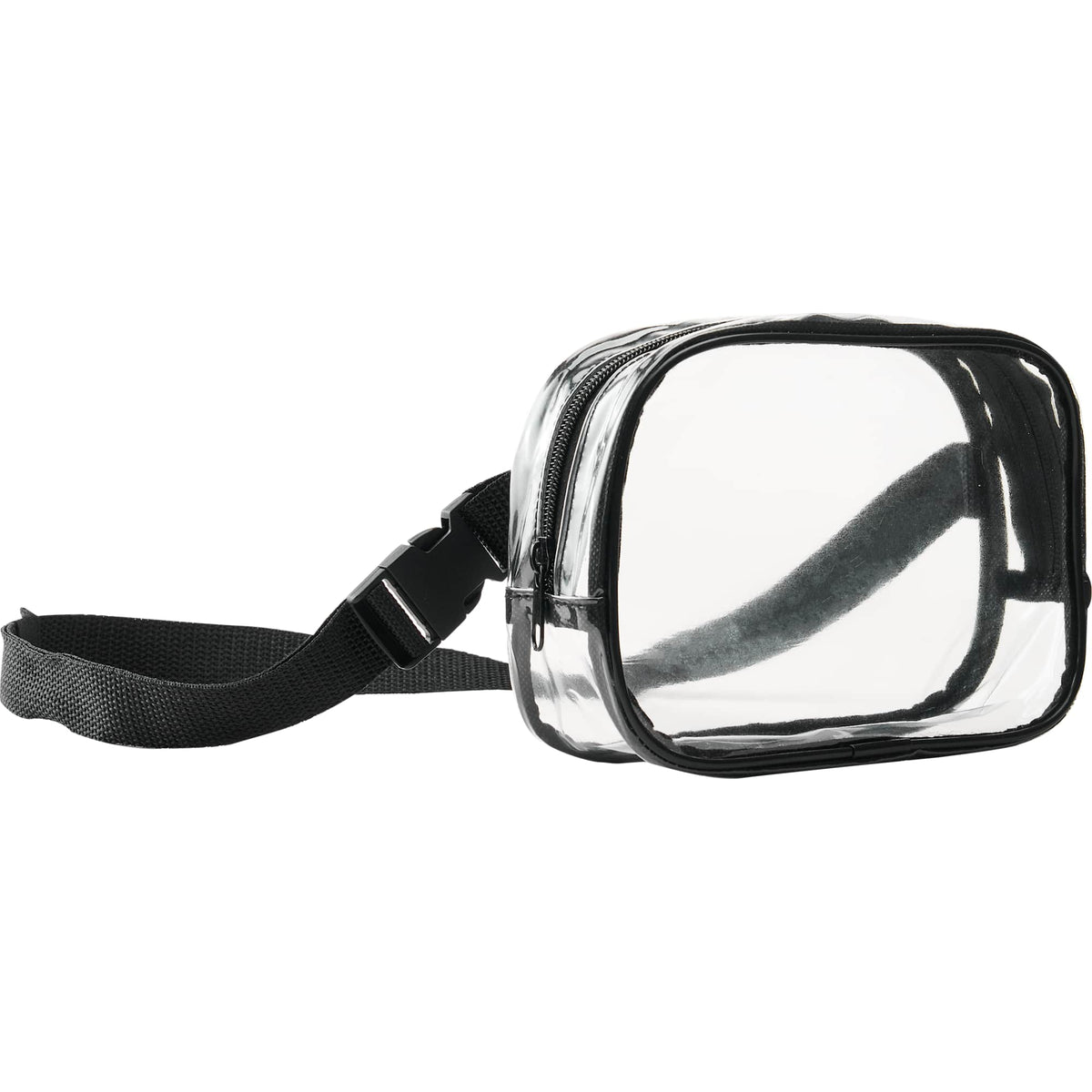 Clear Crossbody Pack for Stadiums and Concerts - Black - Right Angle 2