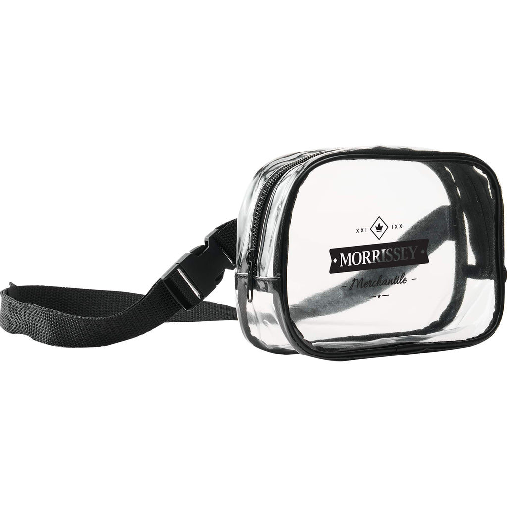 Clear Crossbody Pack for Stadiums and Concerts - Black - Right Angle