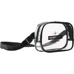 Clear Crossbody Pack for Stadiums and Concerts - Black - Right Angle