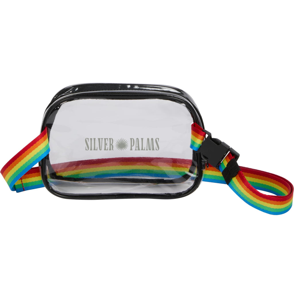Clear Crossbody Pack for Stadiums and Concerts - Rainbow - Front