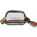 Clear Crossbody Pack for Stadiums and Concerts - Rainbow - Front