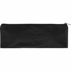 Clear Panel Travel Organizer with Two Zip Compartments - Black - Back