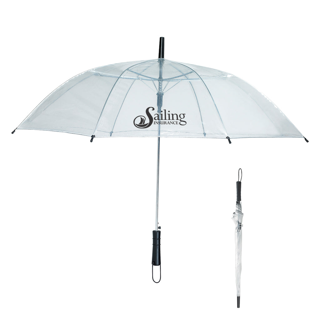 Clear Umbrella, 46 Inch Arc - Silk Screen