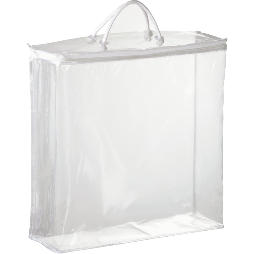 Clear Vinyl Tote for Blankets - Clear - Front