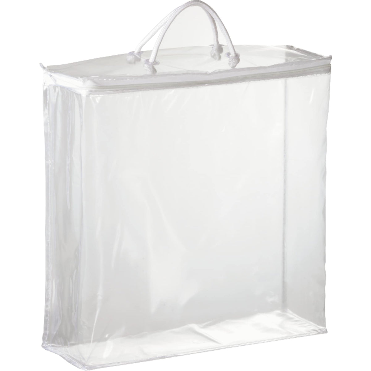 Clear Vinyl Tote for Blankets - Clear - Front