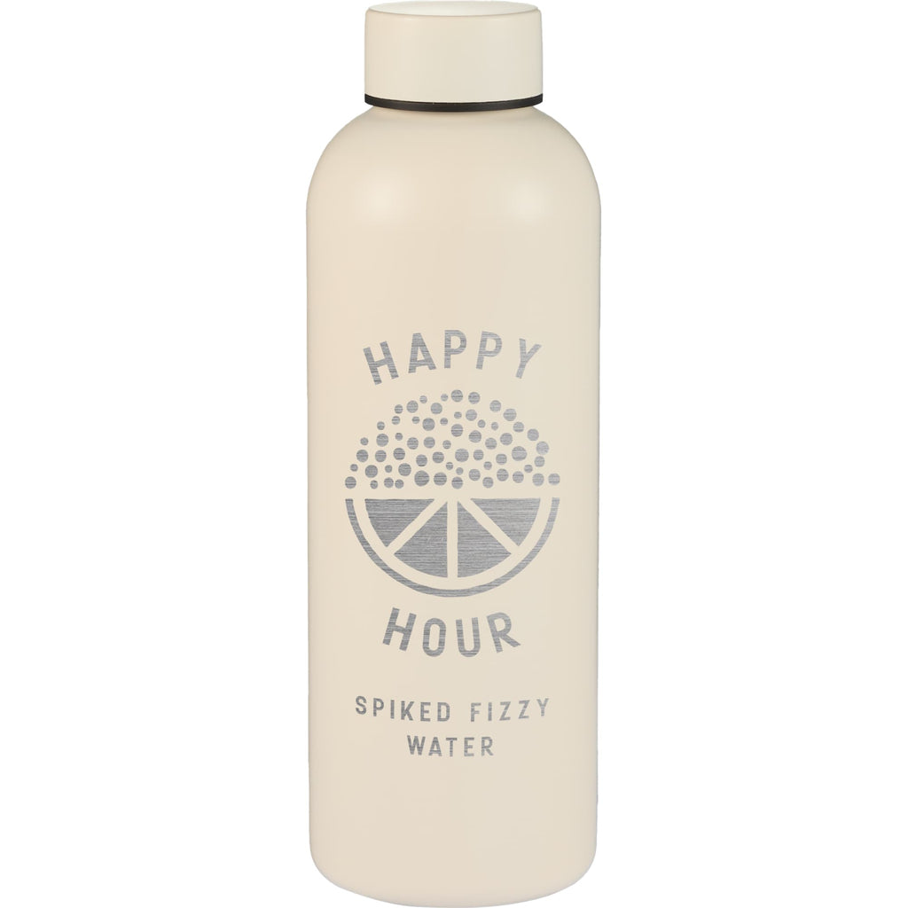 Cleave Single Wall Bottle in Recycled Steel, 25 oz - Cream - Front