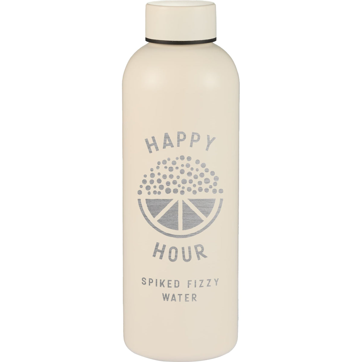 Cleave Single Wall Bottle in Recycled Steel, 25 oz - Cream - Front