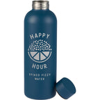 Cleave Single Wall Bottle in Recycled Steel, 25 oz - OceanBL - Front Lid Flat