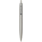 Click Ballpoint Pen in Recycled Stainless Steel Laser Engraving - Silver - Back