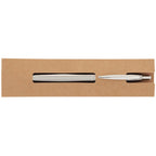 Click Ballpoint Pen in Recycled Stainless Steel Laser Engraving - Silver - Front 2