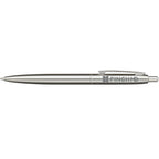 Click Ballpoint Pen in Recycled Stainless Steel Laser Engraving - Silver - Right Side