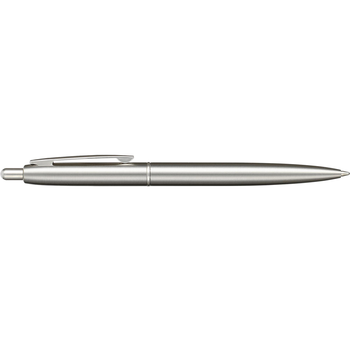 Click Ballpoint Pen in Recycled Stainless Steel - Silver - Back 3