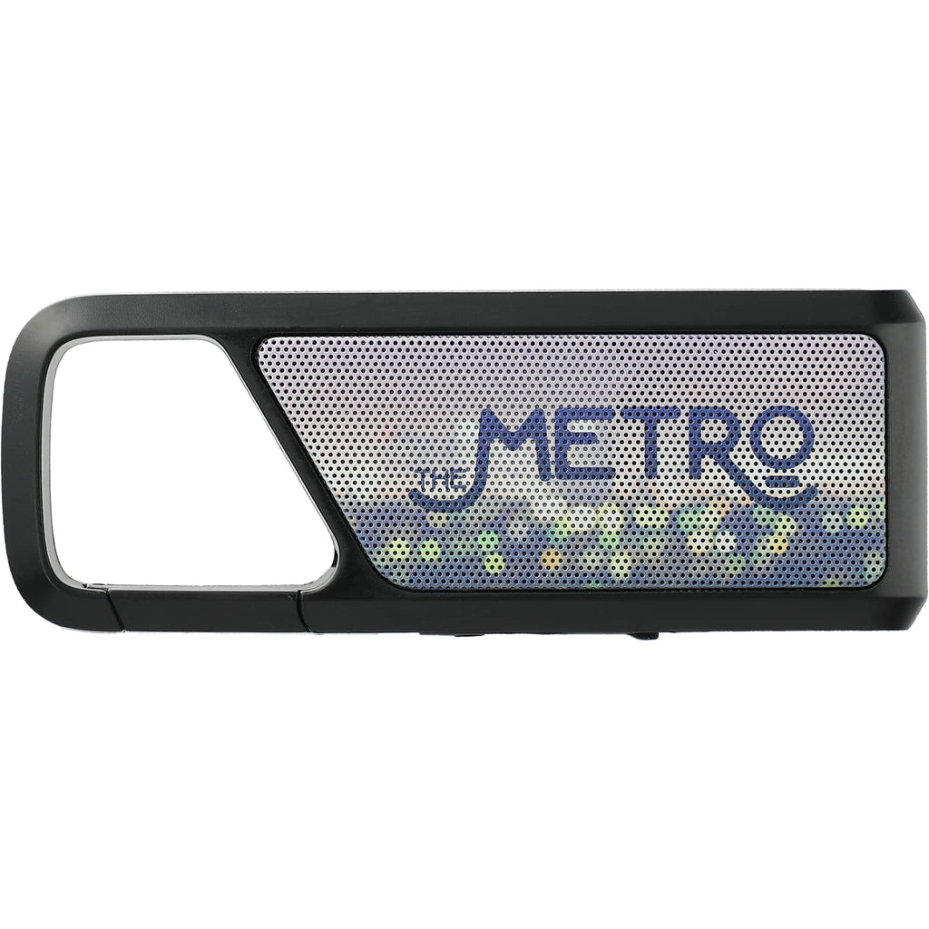 Clip Clap Mini Clip-On Bluetooth Speaker Full Color - Black - Front