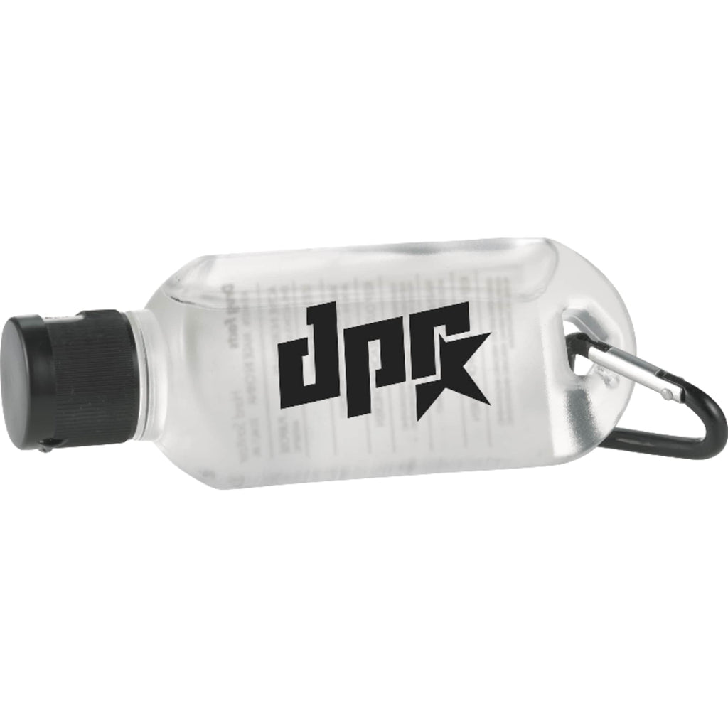 Clip-N-Go Hand Sanitizer with Mini Carabiner, 1.8 oz - Black - Front