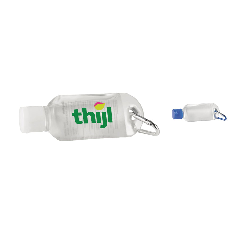 Clip-N-Go Hand Sanitizer with Mini Carabiner, 1.8 oz - Clear - Front Group