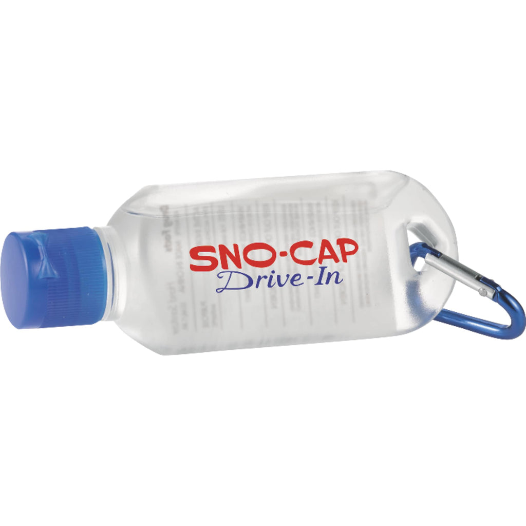 Clip-N-Go Hand Sanitizer with Mini Carabiner, 1.8 oz - Royal Blue - Front