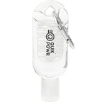 Clip-N-Go Hand Sanitizer with Mini Carabiner, 1 oz - Clear - Front