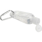 Clip-N-Go Hand Sanitizer with Mini Carabiner, 1 oz - Clear - Left Angle 2