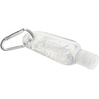 Clip-N-Go Hand Sanitizer with Mini Carabiner, 1 oz - Clear - Left Angle