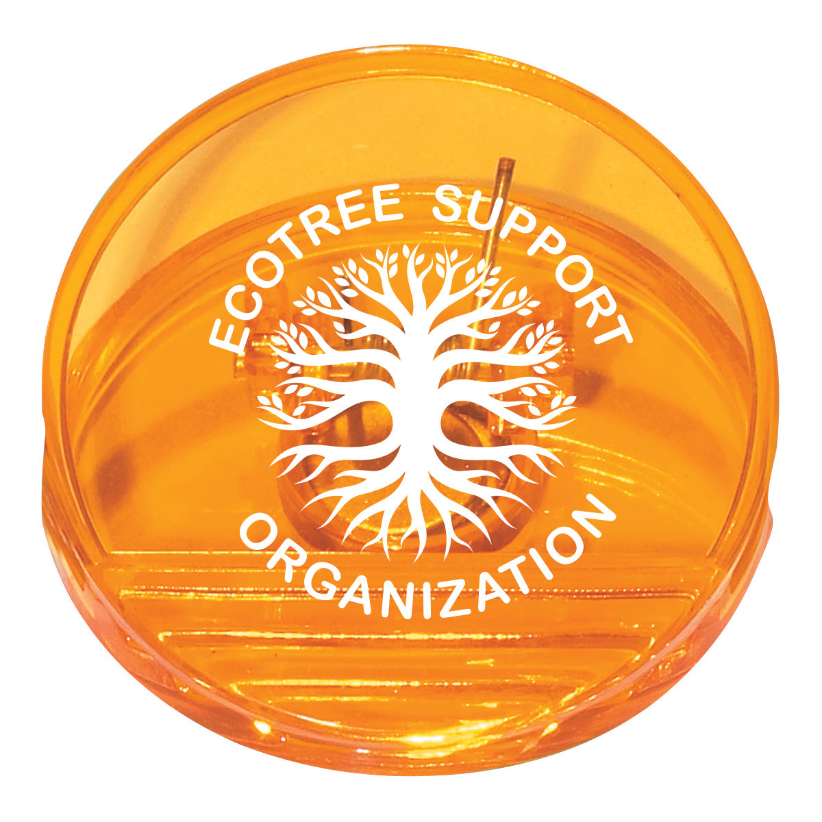 Clip, Round - Orange - Silk Screen