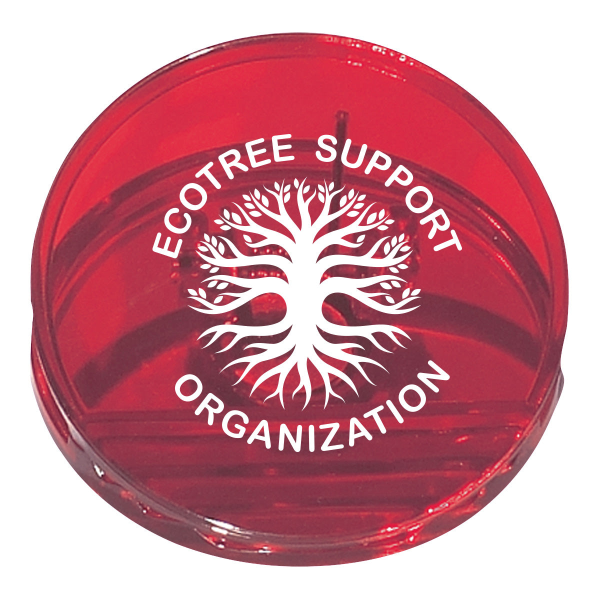 Clip, Round - Red - Silk Screen