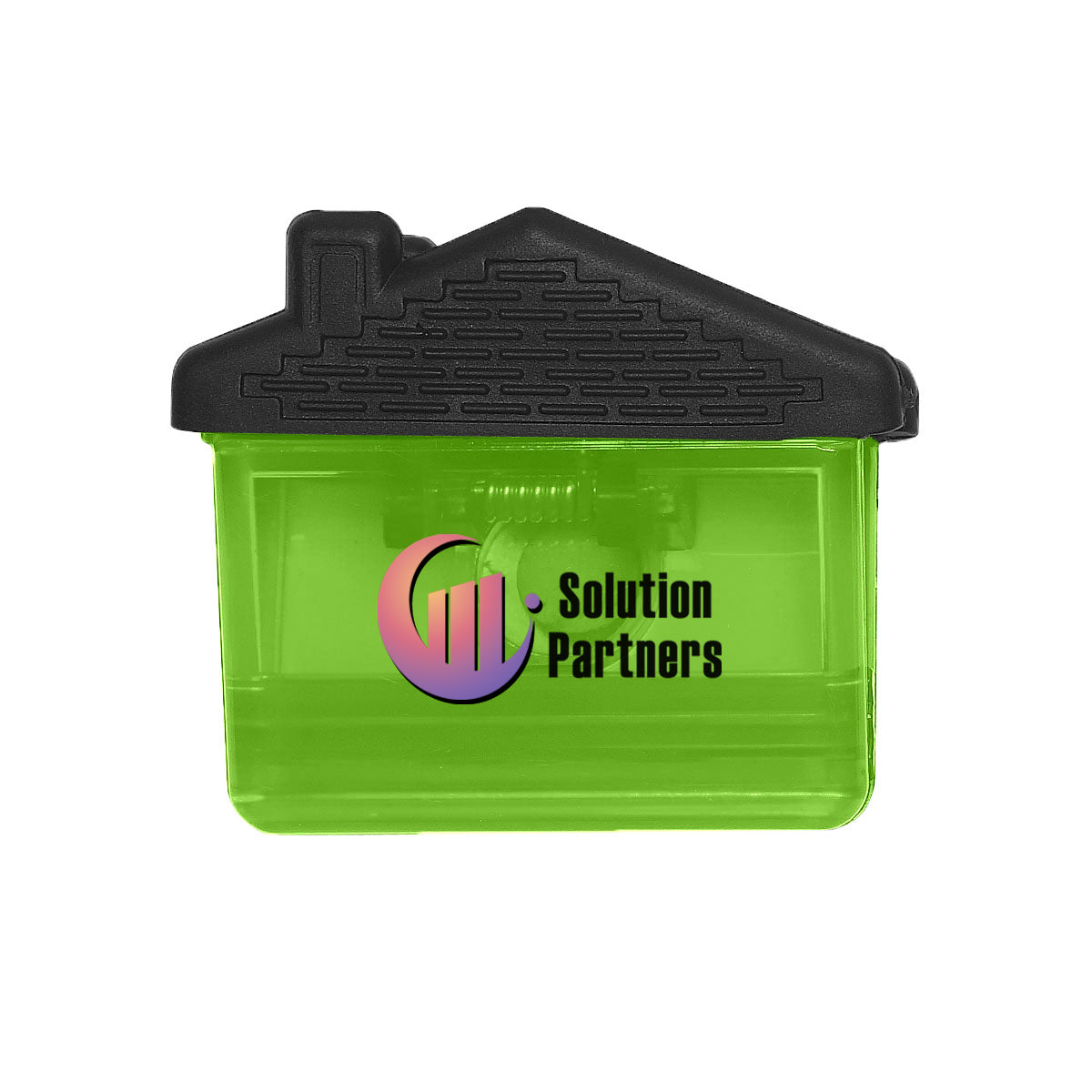 Clip Shaped Like a House - Green - Full Color