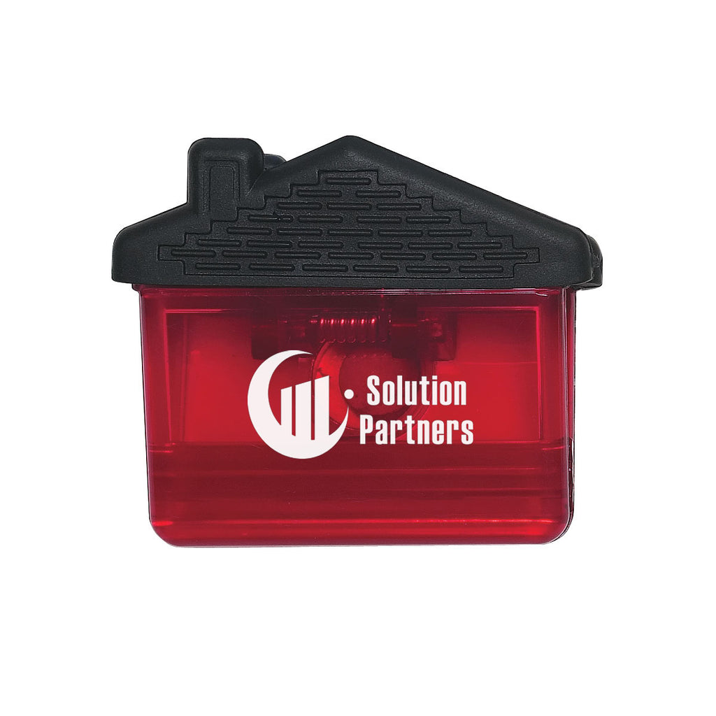 Clip Shaped Like a House - Red - Silk Screen